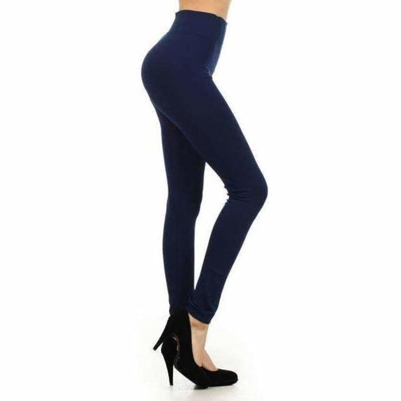 Yelete Ladies Seamless Leggings (One Size) One Size / Navy Leggings